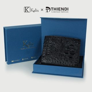 Ví Da Lưng Cá Sấu Thật Cao Cấp Hàng Hiệu Kalis x Thiendi Chính Hãng WALN01 Bóp Ví Da Nam Cá Sấu Full Hộp Có Bảo Hành