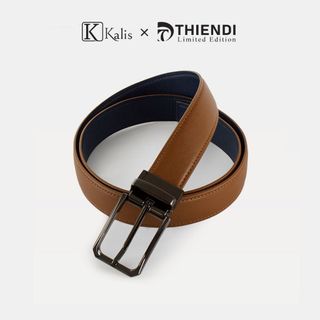 Thắt Lưng Mặt Xoay Cao Cấp Hàng Hiệu Kalis x Thiendi BCSS241 Dây Nịt Thắt Lưng Nam 2 Mặt Xoay Chiều 360 Độ Da Bò Thật