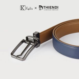 Thắt Lưng Mặt Xoay Cao Cấp Hàng Hiệu Kalis x Thiendi BCSS241 Dây Nịt Thắt Lưng Nam 2 Mặt Xoay Chiều 360 Độ Da Bò Thật