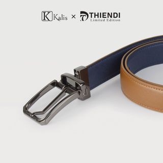 Thắt Lưng Mặt Xoay Cao Cấp Hàng Hiệu Kalis x Thiendi BCSS241 Dây Nịt Thắt Lưng Nam 2 Mặt Xoay Chiều 360 Độ Da Bò Thật