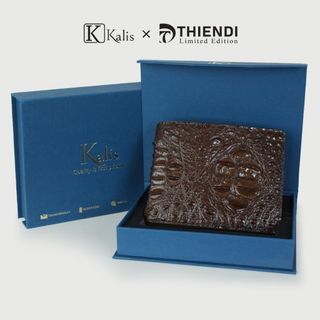 Ví Da Lưng Cá Sấu Nam Thật Cao Cấp Hàng Hiệu Kalis x Thiendi Chính Hãng WALN02 Bóp Ví Da Nam Cá Sấu Full Hộp Có Bảo Hành