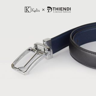Thắt Lưng Mặt Xoay Cao Cấp Hàng Hiệu Kalis x Thiendi BCSS142 Dây Nịt Thắt Lưng Nam 2 Mặt Xoay Chiều 360 Độ Da Bò Thật