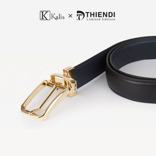 Thắt Lưng Nam Xoay Cao Cấp Hàng Hiệu Kalis x Thiendi BCMS14 Dây Nịt Thắt Lưng Nam 2 Mặt Xoay Chiều 360 Độ Da Bò Thật