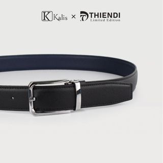 Thắt Lưng Mặt Xoay Cao Cấp Hàng Hiệu Kalis x Thiendi BCSS142 Dây Nịt Thắt Lưng Nam 2 Mặt Xoay Chiều 360 Độ Da Bò Thật