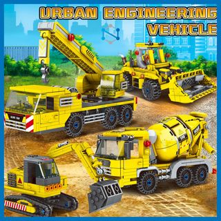 Đồ chơi lắp ráp xe công trường 3 mẫu