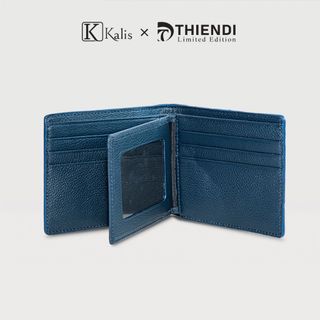 Ví Tiền Gập Ngang Da Bò Thật Cao Cấp Hàng Hiệu KALIS x Thiendi WCMS04 Bóp Ví Da Bò Nam Nguyên Tấm Full Hộp Có Bảo Hành