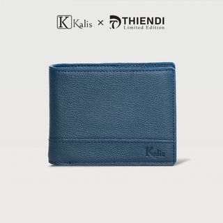 Ví Tiền Gập Ngang Da Bò Thật Cao Cấp Hàng Hiệu KALIS x Thiendi WCMS04 Bóp Ví Da Bò Nam Nguyên Tấm Full Hộp Có Bảo Hành