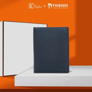 Ví Bóp Nam Mini Gập Da Bò Thật Cao Cấp Hàng Hiệu KALIS x Thiendi WCSM01 Bóp Ví Da Nam Thật Nhỏ Gọn Xịn Đẹp Full Hộp
