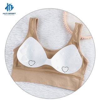 Áo Tập Chữ M Crop Top Phối Sọc Tập Gym Thoải Mái, Áo Bra Thun Dệt