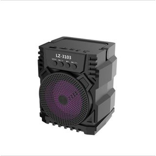 Loa Bluetooth xách tay LZ-3103 nhỏ gọn, âm thanh siêu hay đèn led nhấp nháy có khe cắm thẻ nhớ, USB