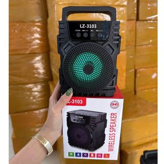Loa Bluetooth xách tay LZ-3103 nhỏ gọn, âm thanh siêu hay đèn led nhấp nháy có khe cắm thẻ nhớ, USB