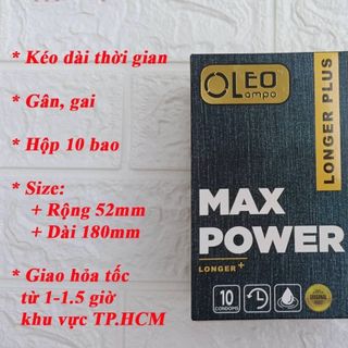 Bao cao su siêu mỏng OLeo Lampo Max gân gai kéo dài thời gian