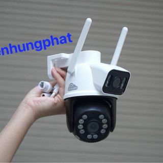 CAMERA 2 MẮT VITACAM DZ8000 KHÔNG GÓC KHUẤT 8.0 MP, XEM 2 MÀN HÌNH, XOAY 360 ĐỘ