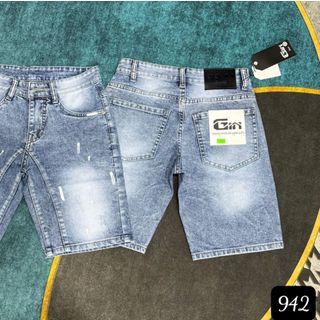 QUẦN SHORT JEAN NAM MÀU XANH RÁCH CHẤT JEAN BÒ DÀY DẶN CO GIẢN FROM DÁNG VỪA giá sỉ