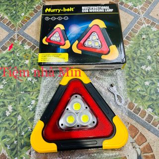 [HàngCaoCấp L1] Đèn Tam Giác Size Lớn, Đèn LED Cảnh Báo Dừng Đỗ Xe ÔTô Khẩn Cấp (3 LED Trung Tâm) Sạc NL Mặt Trời, USB