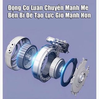 Quạt Tích Điện Mini Để Bàn Hình Mặt Trăng 3 Cấp Độ Gió Kèm Đèn Ngủ CTB705 - BECHIP