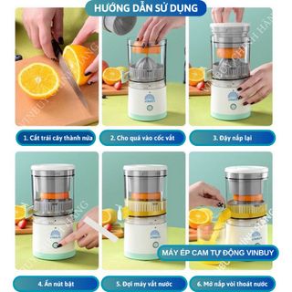 Máy Vắt Cam Đa Năng, Máy Ép Hoa Quả Tự Động Sử Dụng Sạc USB Tiện Lợi CTB706 - BECHIP