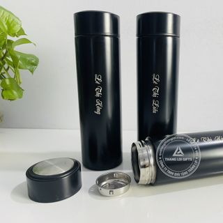 Bình giữ nhiệt inox 304 Màu đen dung tích 500ml In ấn nội dung Tri ân Thầy Cô