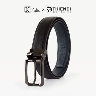 Thắt Lưng Nam Xoay Cao Cấp Hàng Hiệu Kalis x Thiendi BCMS14 Dây Nịt Thắt Lưng Nam 2 Mặt Xoay Chiều 360 Độ Da Bò Thật