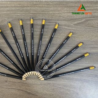 Bút chì gỗ có gôm Màu đen In logo Kelly Pang