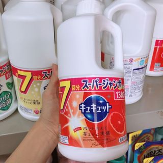 Nước rửa bát đậm đặc Kyukyuto KAO 1380ml nội địa Nhật Bản - Nakaya