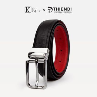 Thắt Lưng Nam Xoay Cao Cấp Hàng Hiệu Kalis x Thiendi BCMS14 Dây Nịt Thắt Lưng Nam 2 Mặt Xoay Chiều 360 Độ Da Bò Thật