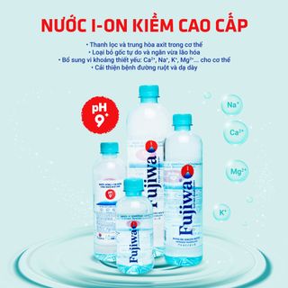 Thùng 24 Chai 300ml Nước Uống Ion Kiềm Cao Cấp Đóng Chai Fujiwa - Nước uống Detox với Công Nghệ Điện Phân Ion Kiềm