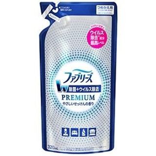 Nước khử mùi Diệt Virus Làm Thơm Vải Febreze W Disinfection + Virus Removal Premium Gentle Hương Xà Phòng - Túi nạp 320ml