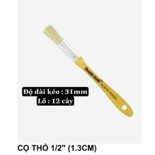 Cọ Sơn Lông Thỏ Thanh Bình Lố 12 Cây Quét Bơ Quét Xốt Ướp - Cọ Quét Sơn Gỗ Sắt