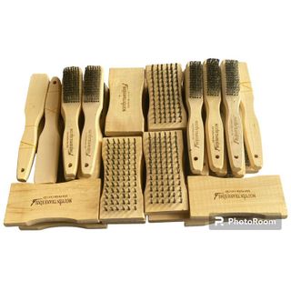 Combo10 -Bàn Chải Sắt Cán Gỗ -5 Hàng-7 Hàng -Vuông