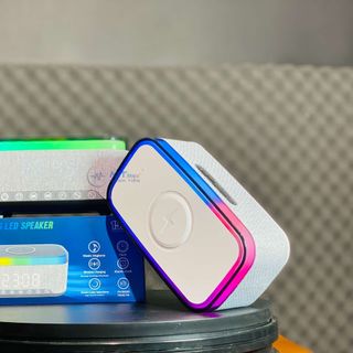 Loa Bluetooth Kiêm Sạc Điện Thoại Không Dây S300 - Màn Hình LCD Cao Cấp, Hệ Thống Đèn LED Bắt Mắt, Âm Thanh Xả Stress Nhẹ Nhàng, Nhỏ Gọn Tiện Dụng