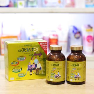 Date mới Set 2 lọ tảo vàng Spirulina EX 1000 viên / lọ nội địa Nhật Bản - Kokubo
