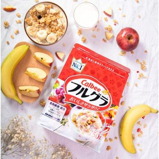 Date mới Ngũ cốc trái cây Calbee ăn kiêng giảm cân màu đỏ trắng nâu nội địa Nhật Bản - Kokubo