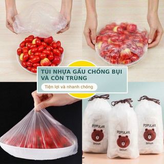 Combo 100 túi màn bọc thực phẩm nilong co giãn an toàn cho sức khỏe