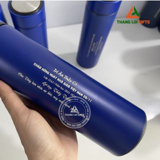 Bình giữ nhiệt inox 304 Màu xanh 500ml  in ấn logo theo yêu cầu
