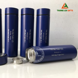 Bình giữ nhiệt inox 304 Màu xanh 500ml  in ấn logo theo yêu cầu