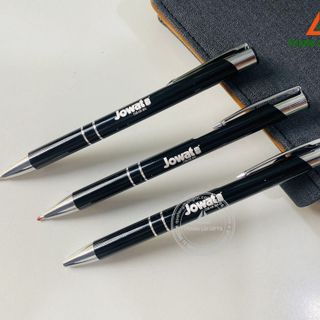 Bút bi kim loại bấm Màu xanh Khắc logo doanh nghiệp TRIỆU THÁI SƠN