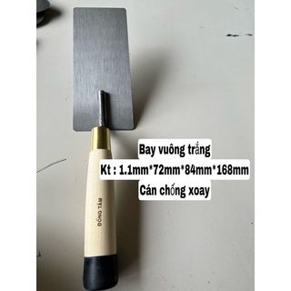 Bay Thợ Hồ Bay Xây Dựng Vuông Bằng Thép Cán Gỗ Cao Cấp Chống Xoay
