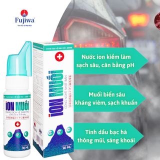 Hộp 12 Chai Xịt Mũi Ion Muối Fujisalt Chai 70ml - Dung Dịch Vệ Sinh Mũi Ion Muối Làm Sạch Sâu
