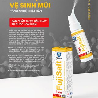 Hộp 12 Chai Xịt Mũi Ion Muối Fujisalt Chai 70ml - Dung Dịch Vệ Sinh Mũi Ion Muối Làm Sạch Sâu