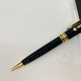 Bút ký xoay nhỏ Màu đen khoen vàng Khắc logo BẢO MINH