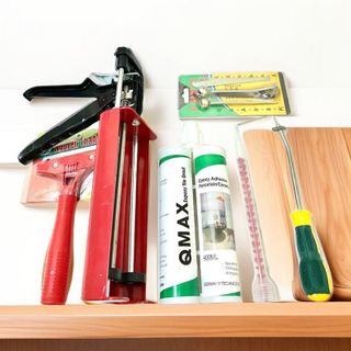 Bộ dụng cụ cạo ron gạch / cạo kẻ gạch +chà ron gạch, trét keo kẻ gạch