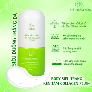 Kem Kích Trắng Da Nhanh Body Siêu Trắng Kén Tằm Collagen Plus+