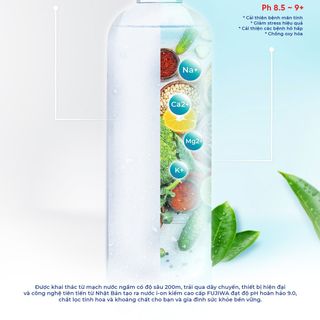 Nước Uống Ion Kiềm Cao Cấp Đóng Chai Fujiwa 1250ml - Nước uống Detox với Công Nghệ Điện Phân Ion Kiềm Nhật Bản