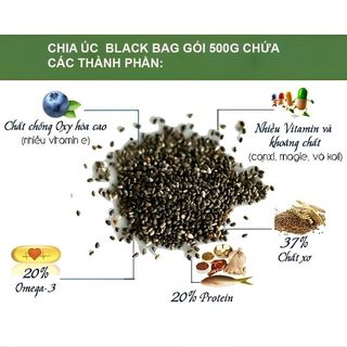 HẠT CHIA ÚC BLACK BAG 500G - SILVER