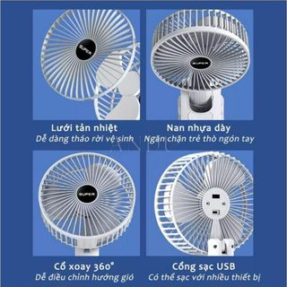 QUẠT KẸP ĐỂ BÀN TÍCH ĐIỆN Super MINI LỚN