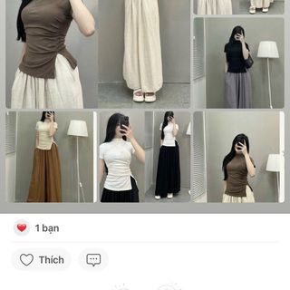 Áo cổ lọ xẻ tà bên