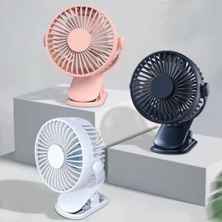 Quạt Tròn Mini Để Bàn Kẹp Tiện Lợi Xoay 360 Độ