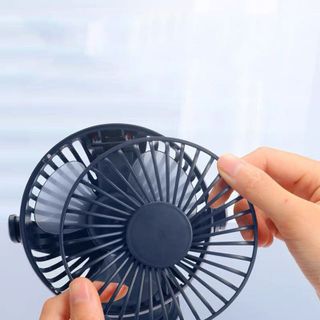 Quạt Tròn Mini Để Bàn Kẹp Tiện Lợi Xoay 360 Độ
