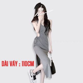 Đầm body khoét eo chất thun gân